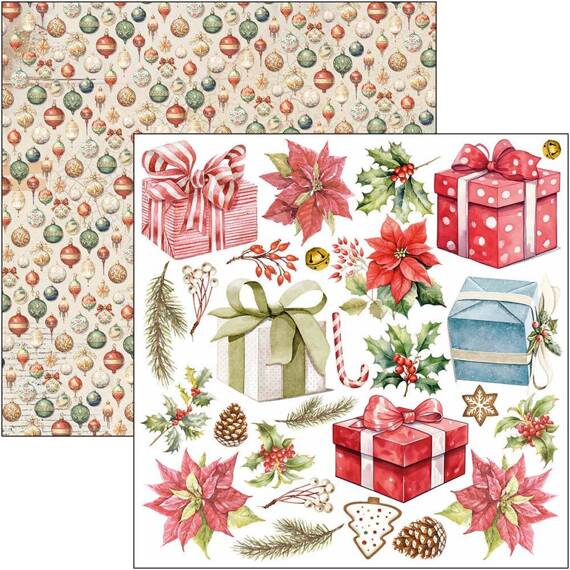 CIAO BELLA Setz 24Stk 15x15cm doppelseitigen Scrapbooking Papier - The Nutcracker