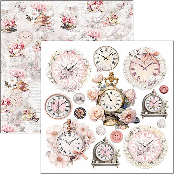 CIAO BELLA Setz 24Stk doppelseitigen Scrapbooking Papier 15x15cm - Timeless Moments