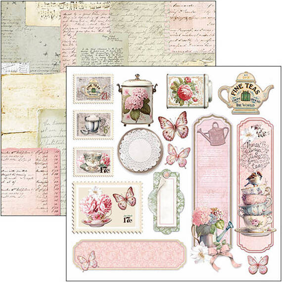 CIAO BELLA Setz 24Stk doppelseitigen Scrapbooking Papier 15x15cm - Timeless Moments