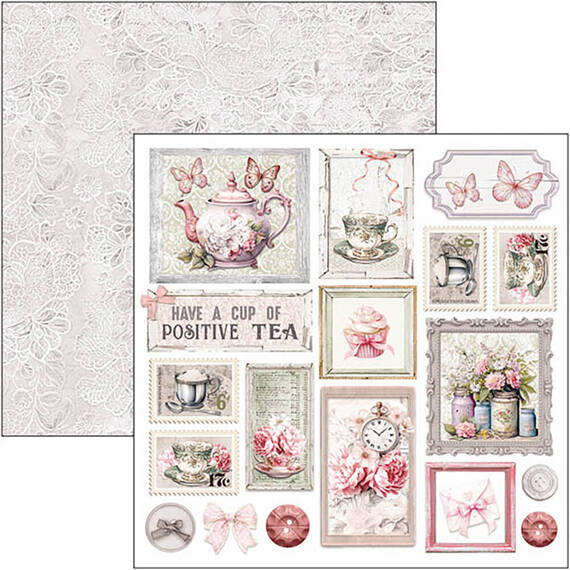 CIAO BELLA Setz 24Stk doppelseitigen Scrapbooking Papier 15x15cm - Timeless Moments