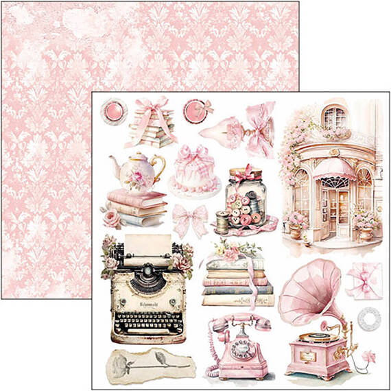 CIAO BELLA Setz 24Stk doppelseitigen Scrapbooking Papier 15x15cm - Timeless Moments