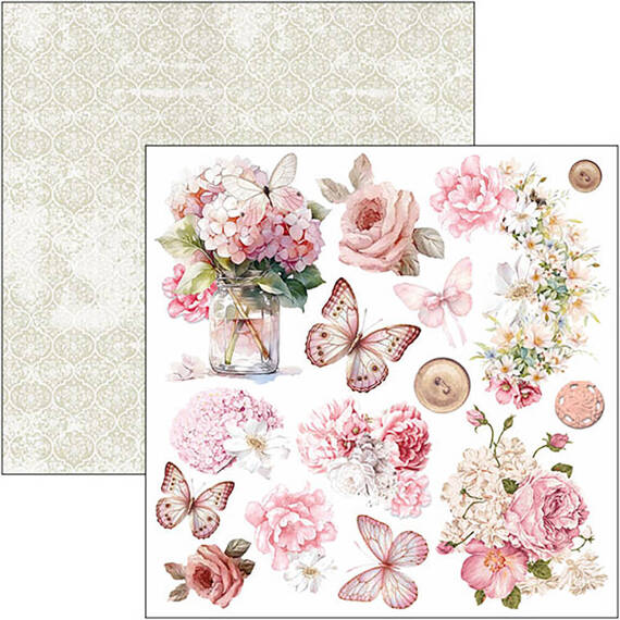 CIAO BELLA Setz 24Stk doppelseitigen Scrapbooking Papier 15x15cm - Timeless Moments