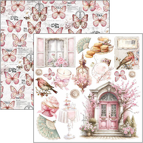 CIAO BELLA Setz 24Stk doppelseitigen Scrapbooking Papier 15x15cm - Timeless Moments