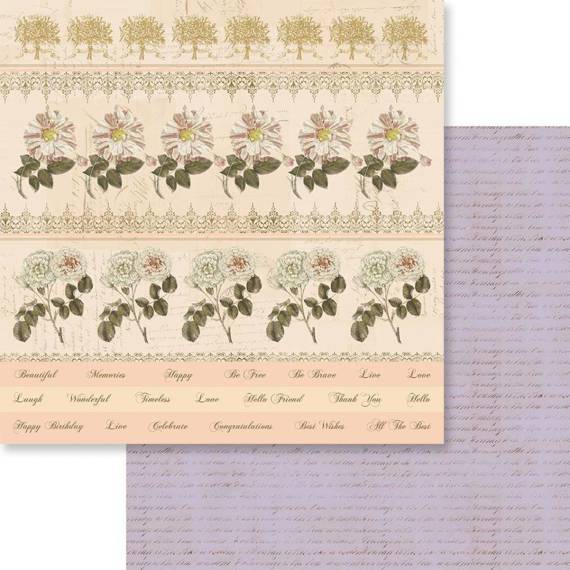 COUTURE CREATIONS 30x30cm doppelseitig Scrapbooking Papier, Butterfly Garden 4