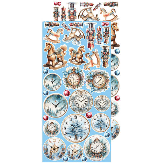 CRAFT OCLOCK 15,5x30,5cm Scrapbooking Papier mit Elementen, Cozy Winterland mix