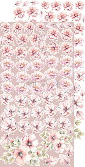 CRAFT OCLOCK 15,5x30,5cm Scrapbooking Papier mit Elementen, Girl & Curl Flowers