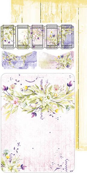 CRAFT OCLOCK 15,5x30,5cm Scrapbooking Papier mit Elementen, Summer Flowers