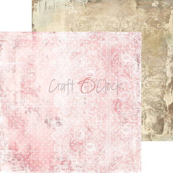 CRAFT OCLOCK 24 Blatt 20x20cm doppelseitig Scrapbooking Papier 190g, Girl & Curl Basic