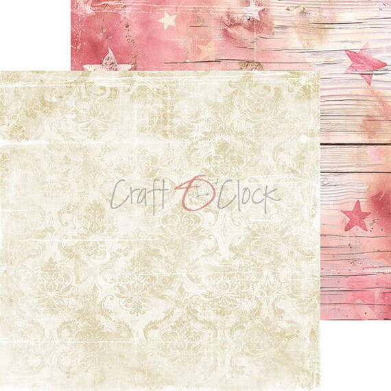 CRAFT OCLOCK 24 Blatt 20x20cm doppelseitig Scrapbooking Papier 190g, Girl & Curl Basic