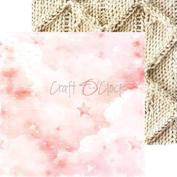 CRAFT OCLOCK 24 Blatt 20x20cm doppelseitig Scrapbooking Papier 190g, Girl & Curl Basic