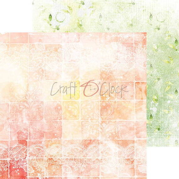 CRAFT OCLOCK 24 Blatt 20x20cm doppelseitig Scrapbooking Papier 190g, Kitchen Mode Basic