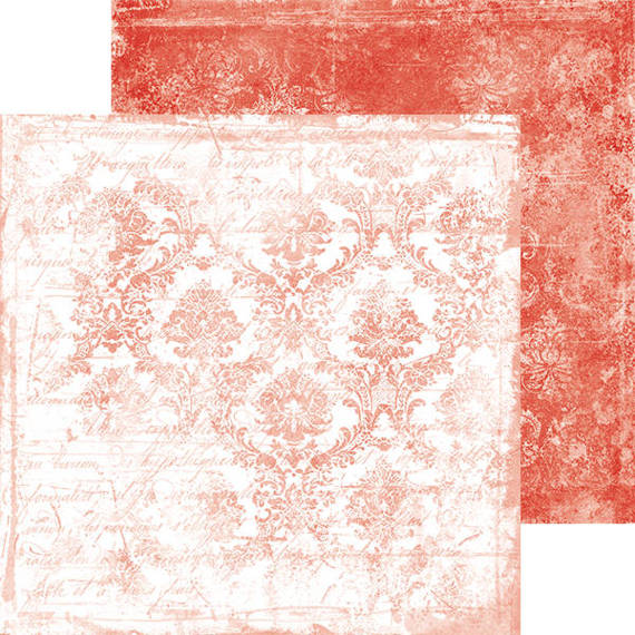 CRAFT OCLOCK 24 Blatt 20x20cm doppelseitig Scrapbooking Papier 190g, Red Mood 