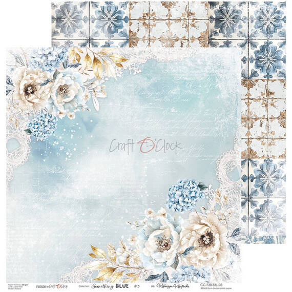 CRAFT OCLOCK 24 Blatt 20x20cm doppelseitig Scrapbooking Papier, Nighttime Chill