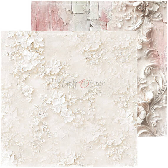 CRAFT OCLOCK 24 Blatt 20x20cm doppelseitig Scrapbooking Papier, Rose Emotions BASIC