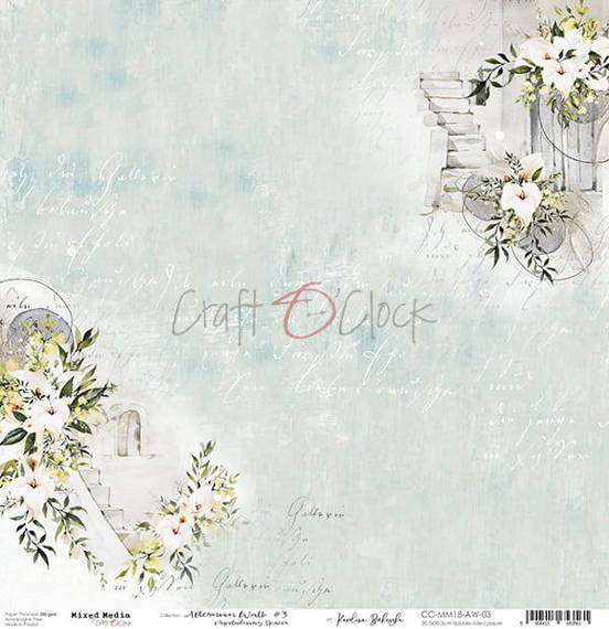 CRAFT OCLOCK 30x30cm doppelseitig Scrapbooking Papier 250g, Afternoon Walk 03