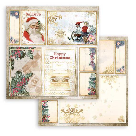 CRAFT OCLOCK 30x30cm doppelseitig Scrapbooking Papier 250g, Christmas Time 06