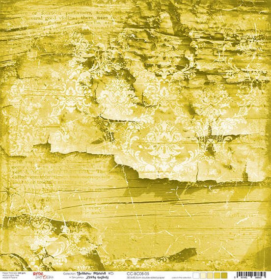 CRAFT OCLOCK 30x30cm doppelseitig Scrapbooking Papier 250g, Yellow Mood 05