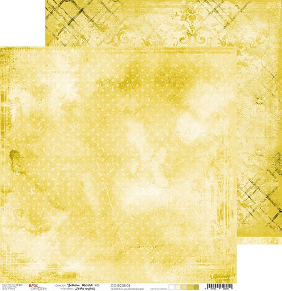 CRAFT OCLOCK 30x30cm doppelseitig Scrapbooking Papier 250g, Yellow Mood 06