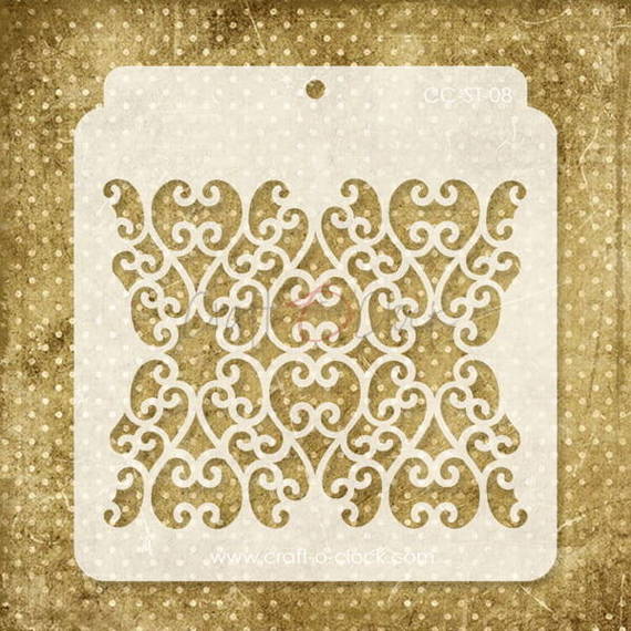 CRAFT OCLOCK Mixed Media Schablone STENCIL Decoupage Scrapbooking - 08