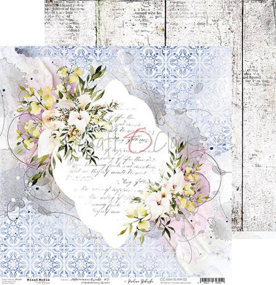 CRAFT OCLOCK Set 24 Blatt 15x15cm doppelseitig Scrapbooking Papier 250g, Afternoon Walk 