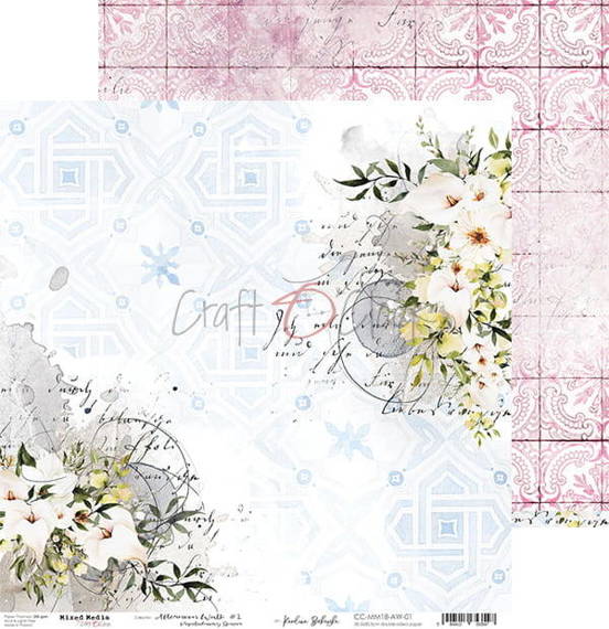 CRAFT OCLOCK Set 24 Blatt 15x15cm doppelseitig Scrapbooking Papier 250g, Afternoon Walk 