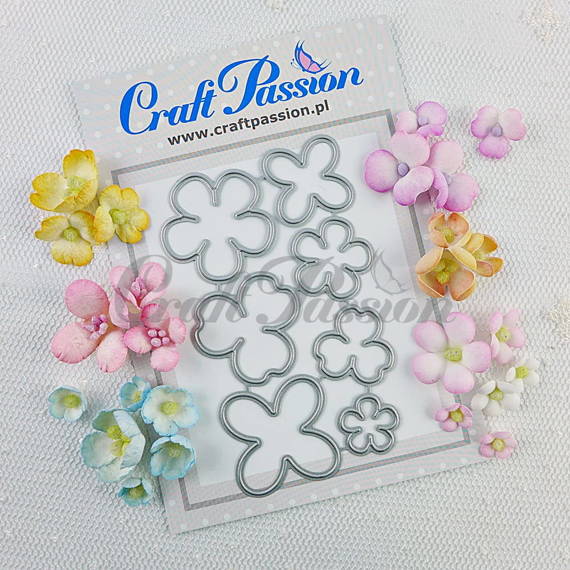 CRAFT PASSION Stanzform Präge Stanzschablone Cutting Die - Blumen Nr. 12 klein