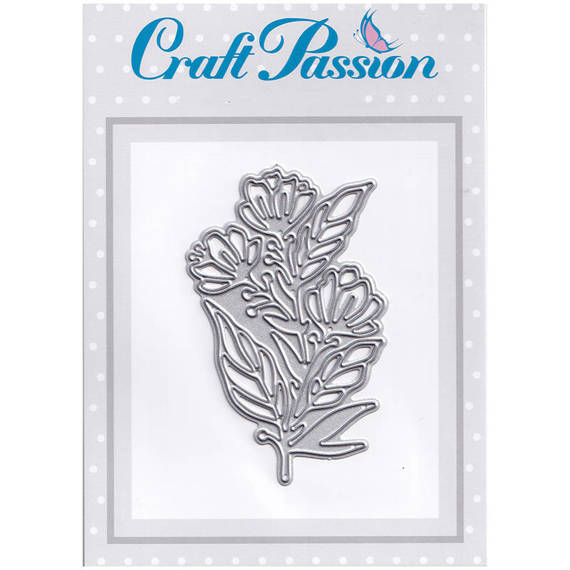 CRAFT PASSION Stanzform Präge Stanzschablone Cutting Die - Zweig mit Blumen #1