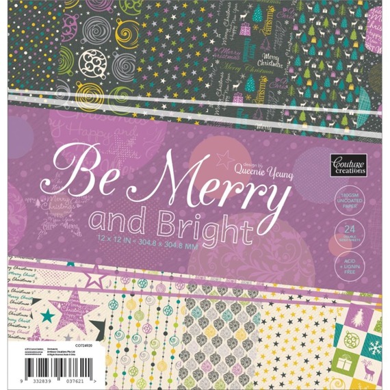 CREATIONS 30x30cm doppelseitig Scrapbooking SET Craft Paper, be Merry and Bright