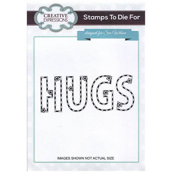 CREATIVE EXPRESSIONS Gummistempel Stempel Motivstempel - Hugs & Flowers Untertitel