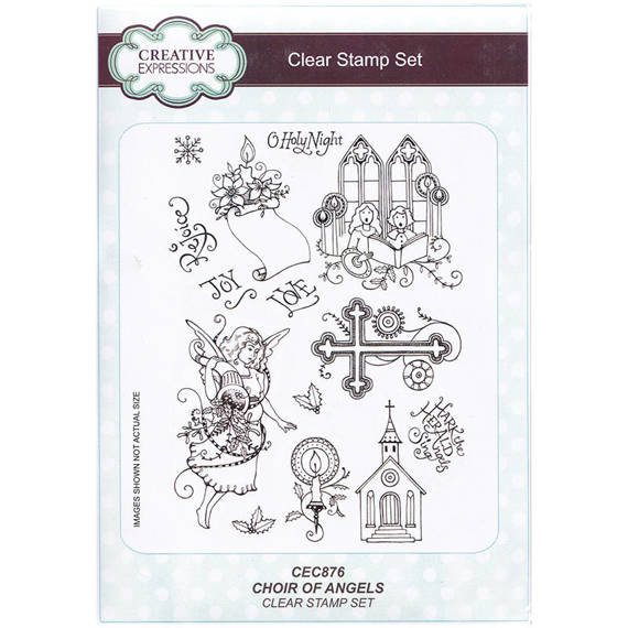 CREATIVE EXPRESSIONS Transparent Acryl Stempel Motivstempel - Choir of Angels engel