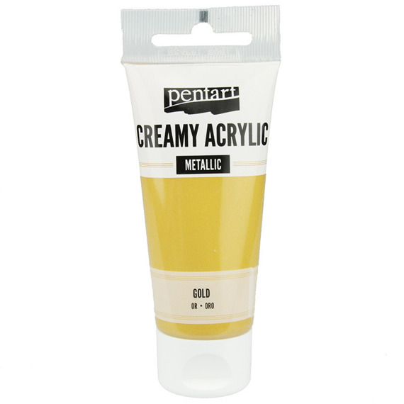 Cremige Acrylfarbe metallic gold/gold 60ml - PENTART