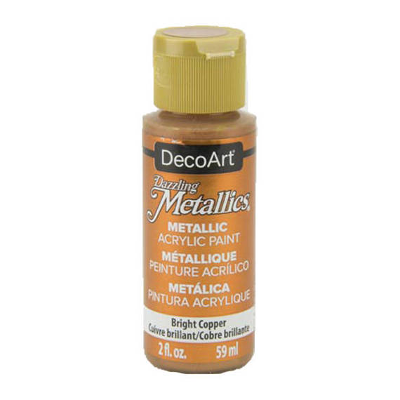 DECOART Dazzling Metallics Acrylic Paint, Acrylfarbe - Bright Copper 59 ml 