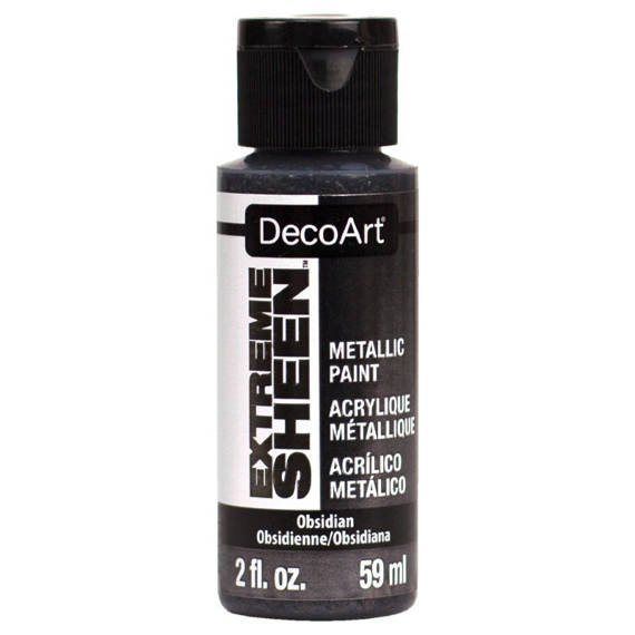 DECOART Extreme Sheen Farbe Acrylfarben Metallic Efffekt 59 ml, Obsidian