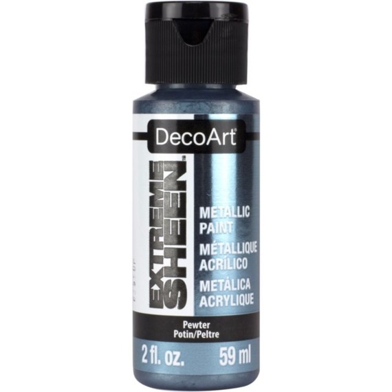 DECOART Extreme Sheen Farbe Acrylfarben Metallic Efffekt 59 ml, Pewter