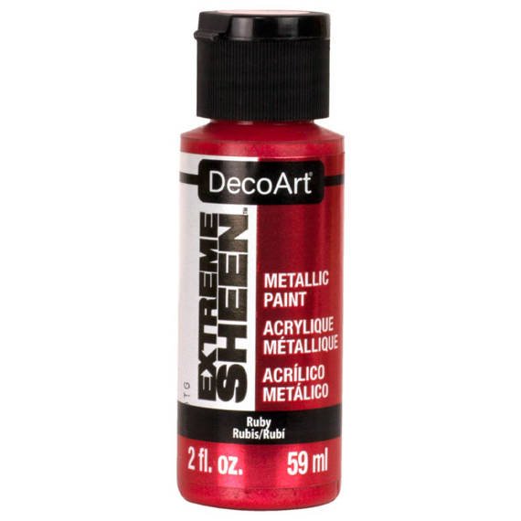 DECOART Extreme Sheen Farbe Acrylfarben Metallic Efffekt 59 ml, Ruby