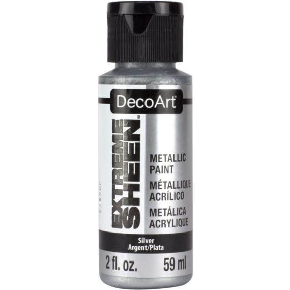 DECOART Extreme Sheen Farbe Acrylfarben Metallic Efffekt 59 ml, Silver