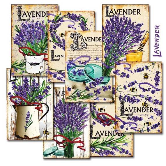 DECORER Scrapbooking-Bastelpapier-Set 11x7 cm - Lavender 