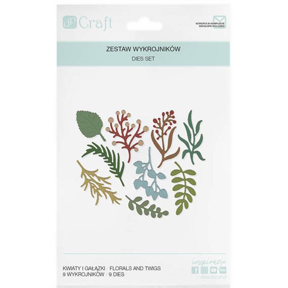 DPCRAFT Stanzform Präge Stanzschablone Cutting Die, Blumen und Zweige