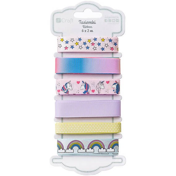 DPCraft 6x2m dekorative Bänder Set - Weihnachten Wrapping Ribbons, Rainbow