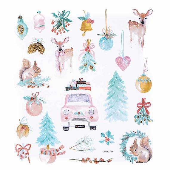 DPCraft AUFKLEBER Dekor Stickers Scrapbooking 23 Stk., Jolly Christmas 