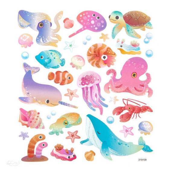 DPCraft AUFKLEBER Dekor Stickers Scrapbooking 34 Stk., Meerestiere