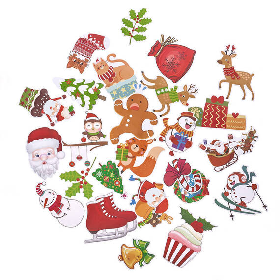 DPCraft AUFKLEBER Dekor Stickers Scrapbooking Vinyl Frohe Weihnachten 25 Stk.