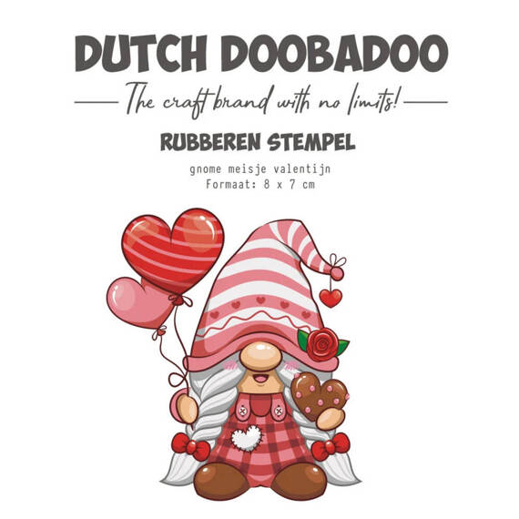 DUTCH DOOBADOO - Gummistempel - Gnome Girl Love