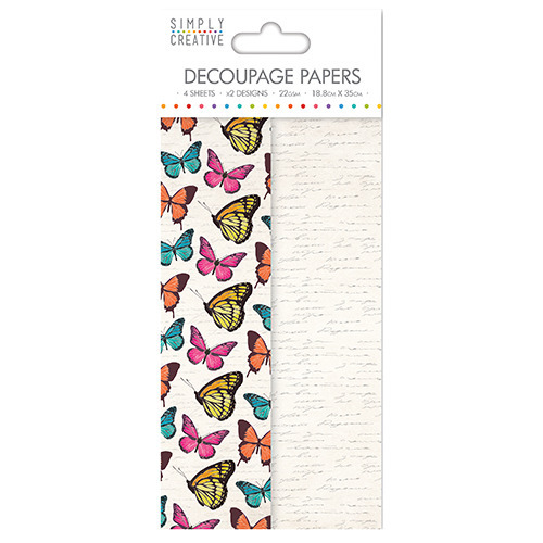 Decoupage-Papier - Simply Creative - Lebendige Schmetterlinge