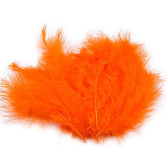 Dekorative Federn Straußenfedern Orange 9-16cm
