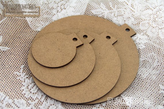 Dekorpappe Die Cut Chipboard - 4 Kugeln HDF - 4 Kugeln HDF- Scrapiniec