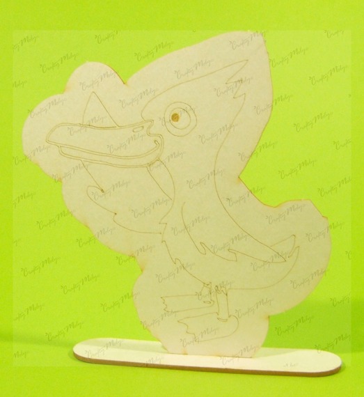 Dekorpappe Die Cut Chipboard - Ente - Klicken und Malen - CM