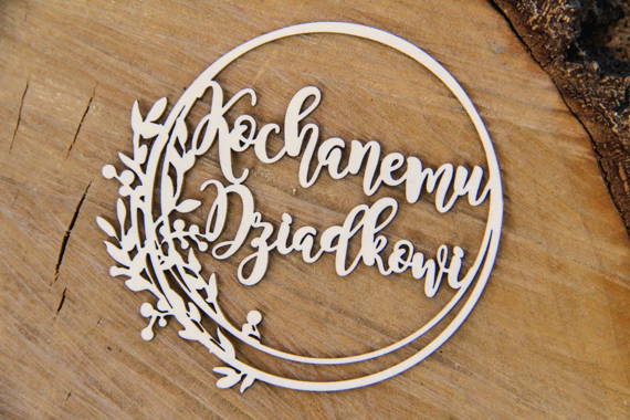 Dekorpappe Die Cut Chipboard Hallo Sommerrahmen 03 Wünsche - Lieber Opa - Scrapiniec 