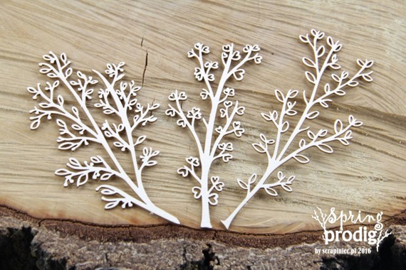 Dekorpappe Die Cut Chipboard - Spring Prodigy - große Äste 01 - große Äste 01 SCRAPINIEC