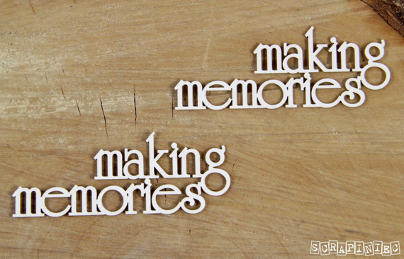 Dekorpappe Die Cut Chipboard aufschrift - Making Memories - 2pcs SCRAPINIECrapiniec